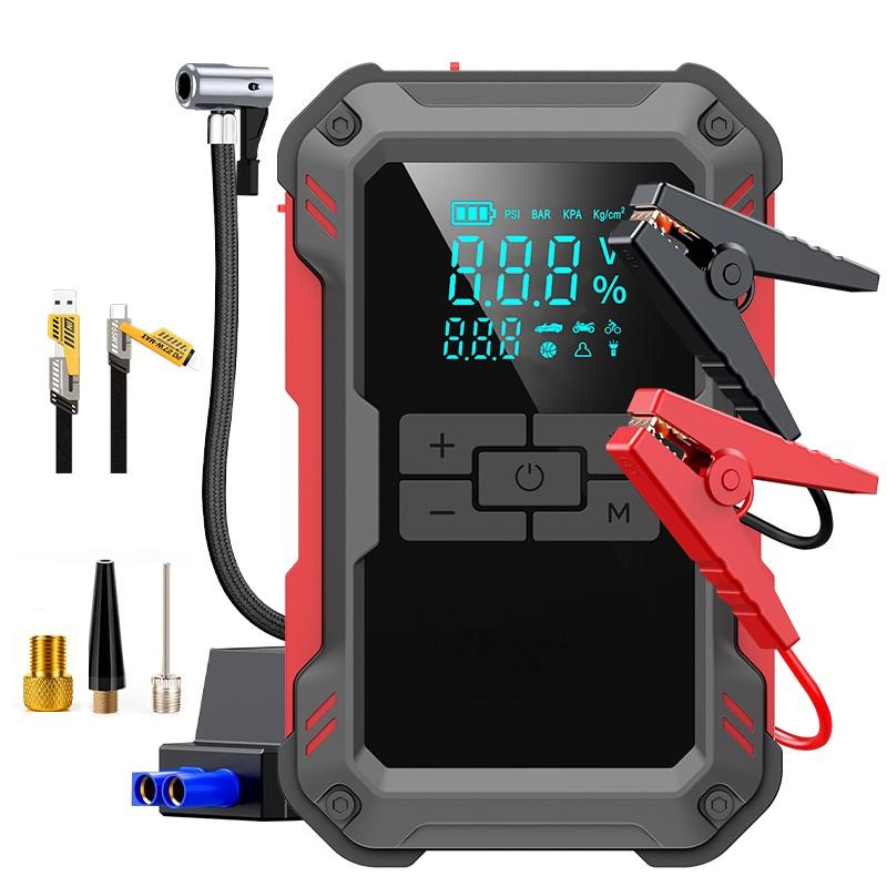 15000mAh Ultra-Safe Jump Starter – Starts all 12V battery vehicles.